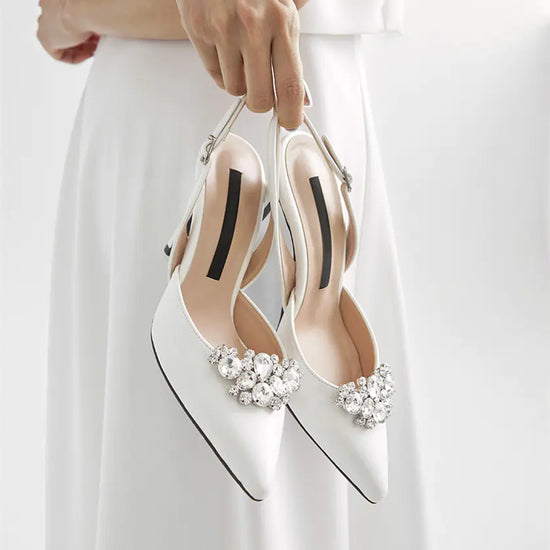 Baotou Stiletto Heel Pointed Toe Women&